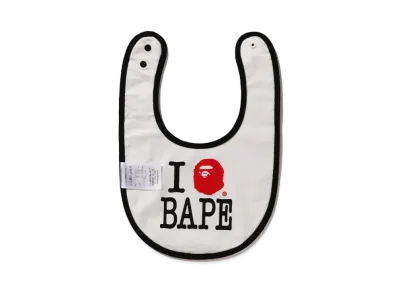 A BATHING APE I Love Bape Reversible Bib "Gray"