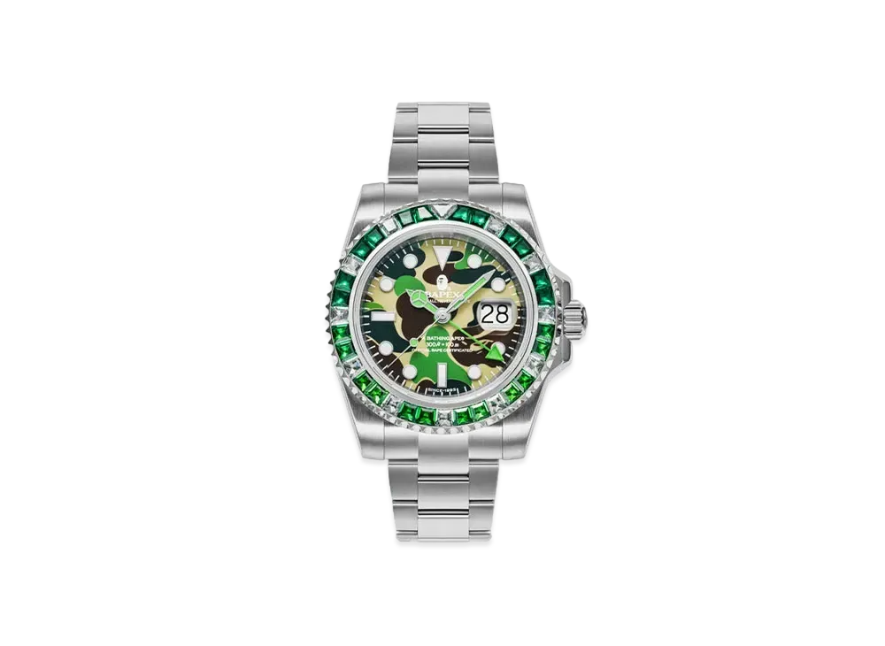 A BATHING APE Type 2 Bapex Abc Camo Crystal Stone "Green"
