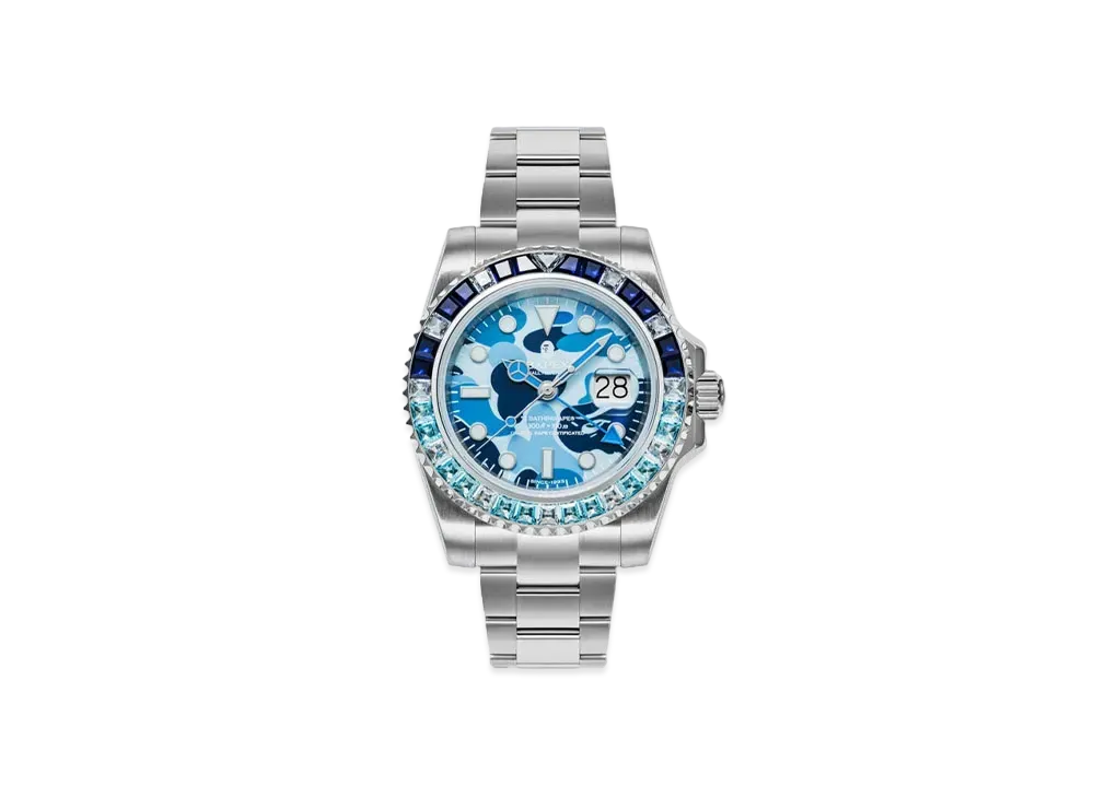 A BATHING APE Type 2 Bapex Abc Camo Crystal Stone "Blue"