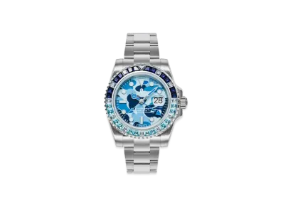 A BATHING APE Type 2 Bapex Abc Camo Crystal Stone "Blue"