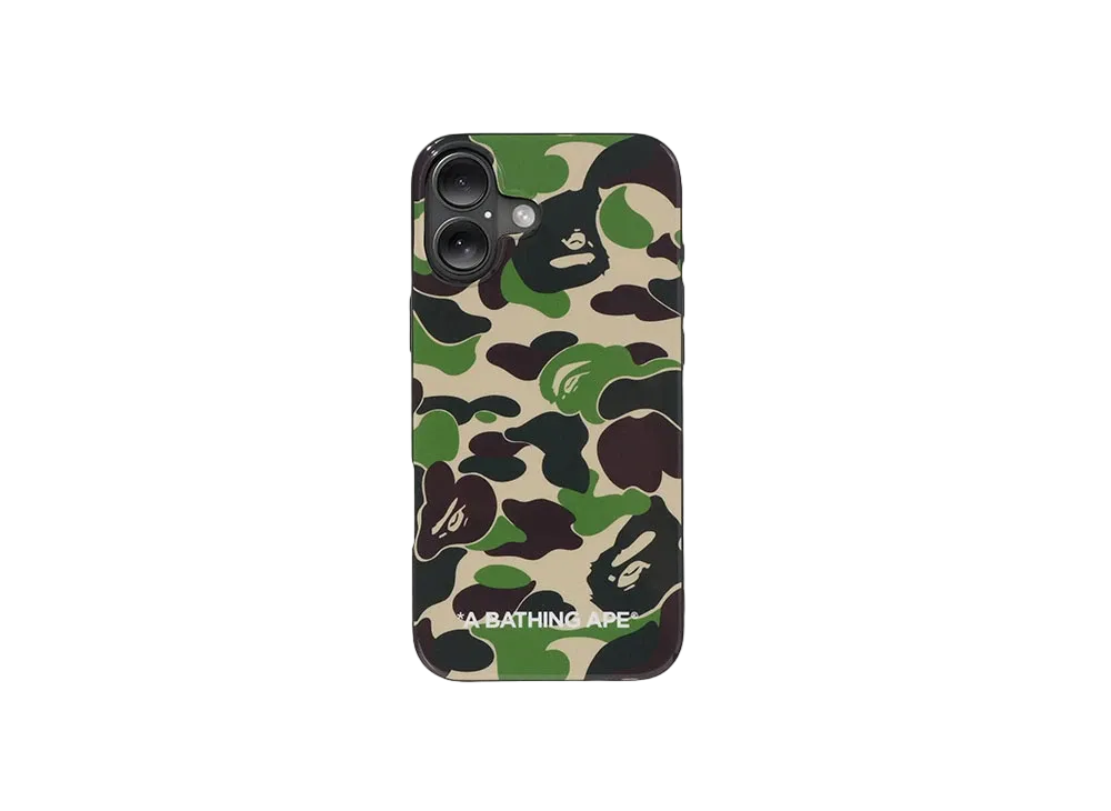 A BATHING APE Abc Camo Case For Iphone 16 "Green"