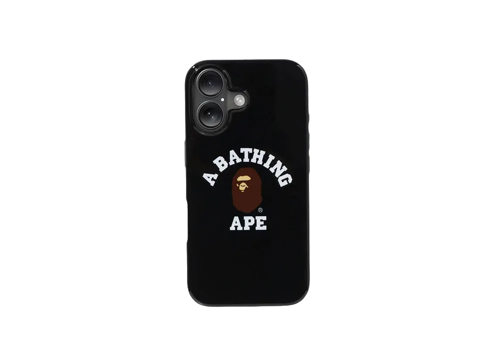 A BATHING APE College Case For Iphone 16 "Black"