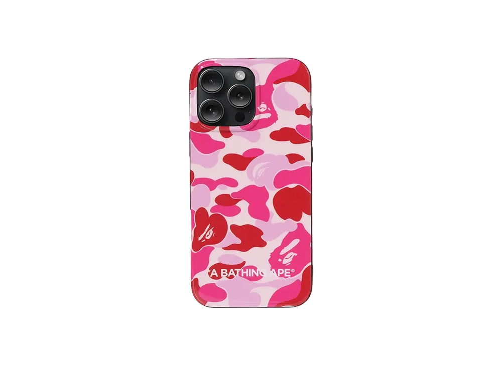 A BATHING APE Abc Camo Case For Iphone 16 Pro "Pink"