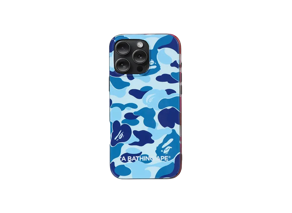 A BATHING APE Abc Camo Case For Iphone 16 Pro "Blue"