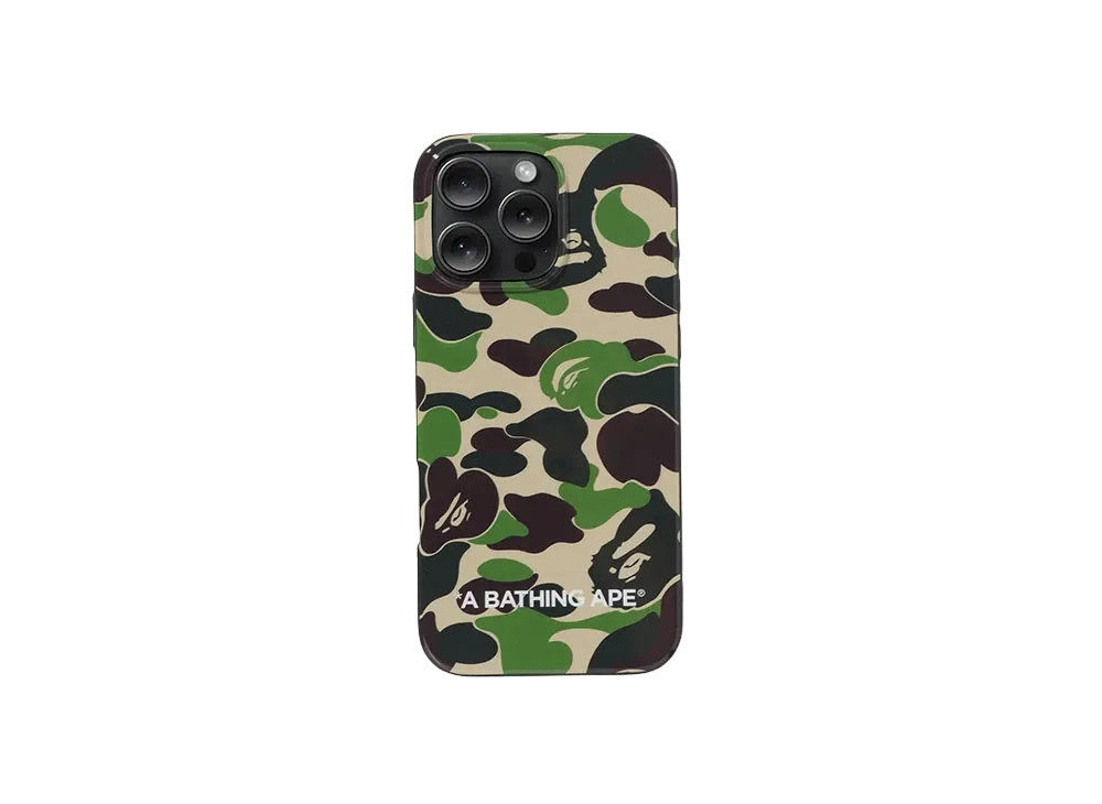 A BATHING APE Abc Camo Case For Iphone 16 Pro Max "Green"