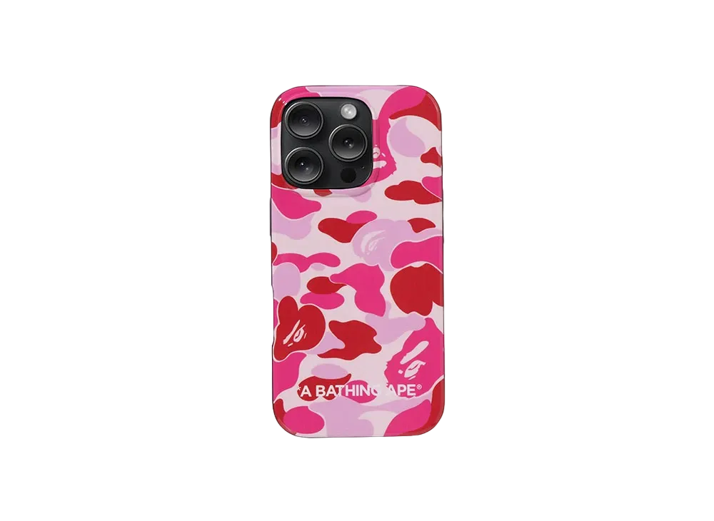A BATHING APE Abc Camo Case For Iphone 16 Pro Max "Pink"