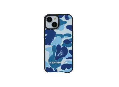 A BATHING APE Abc Camo Cloth Fabric Case For Iphone 15 "Blue"