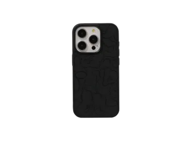 A BATHING APE Abc Line Camo Embossed Case For Iphone 15 Pro "Black"