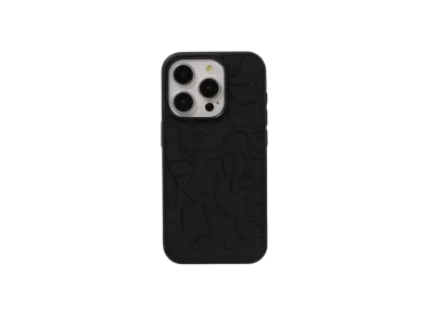 A BATHING APE Abc Line Camo Embossed Case For Iphone 15 Pro Max "Black"