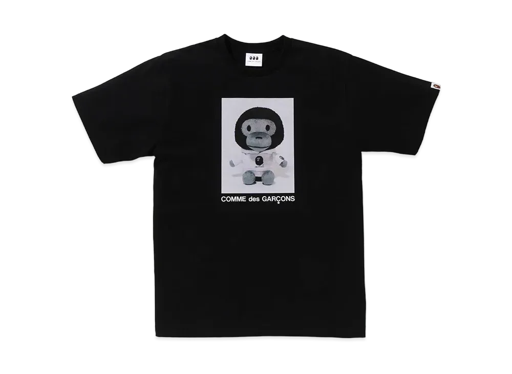 A BATHING APE x COMME des GARCONS Baby Milo Tee "Black"