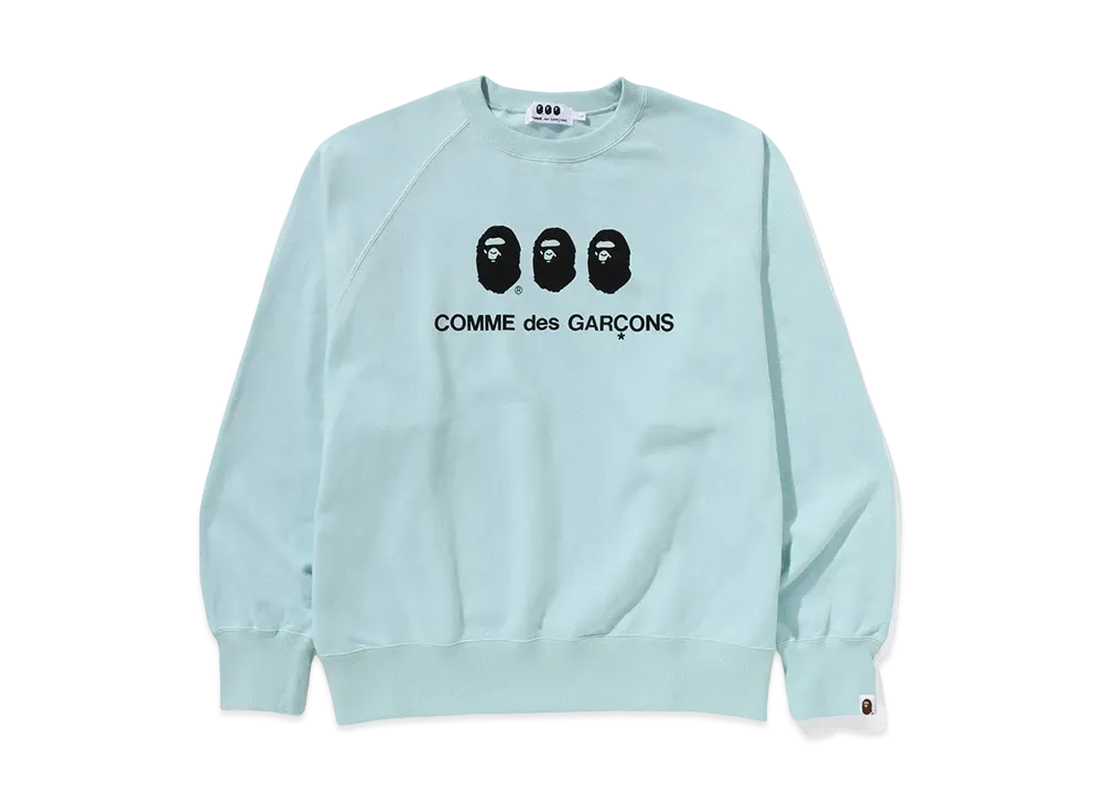 A BATHING APE x COMME des GARCONS Crewneck Sweatshirt "Sax"