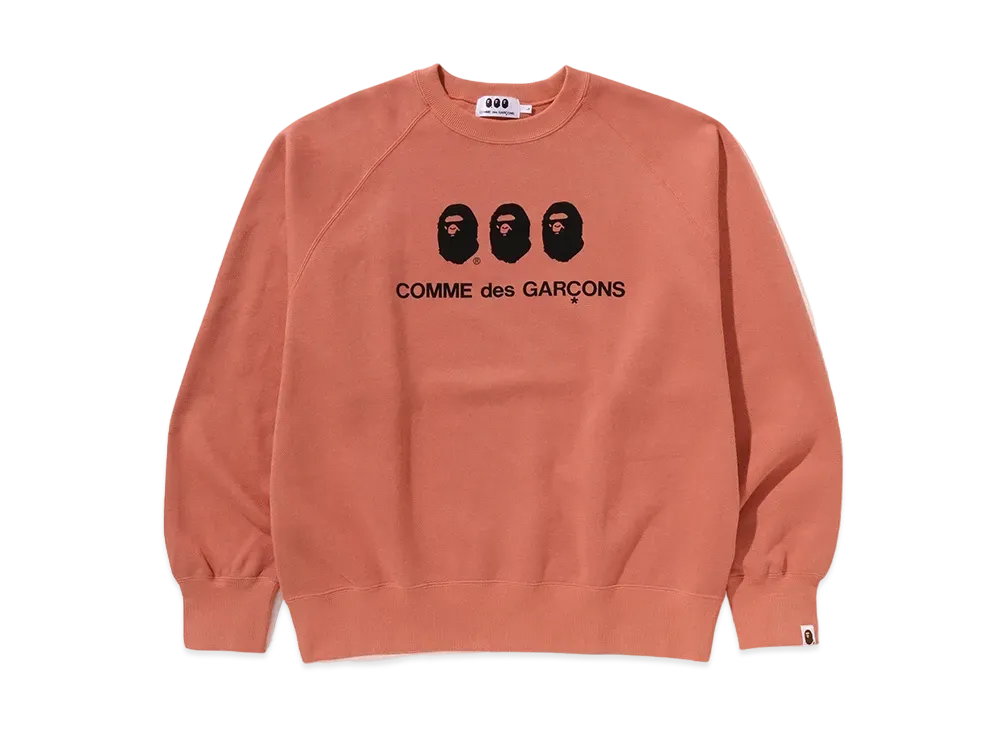 A BATHING APE x COMME des GARCONS Crewneck Sweatshirt "Orange"