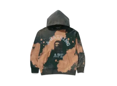 A BATHING APE Tie Dye College Relaxed Fit Pullover Hoodie "Beige"