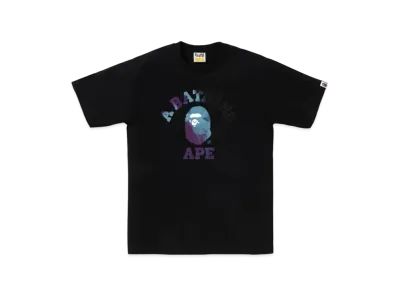 A BATHING APE Tie Dye College Tee "Black"