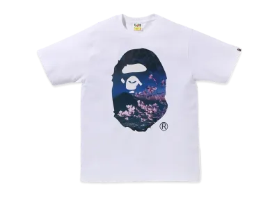 A BATHING APE Sakura Photo Ape Head Tee #2 "White"