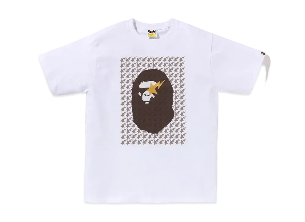 A BATHING APE Ape Head Tee "White/black"