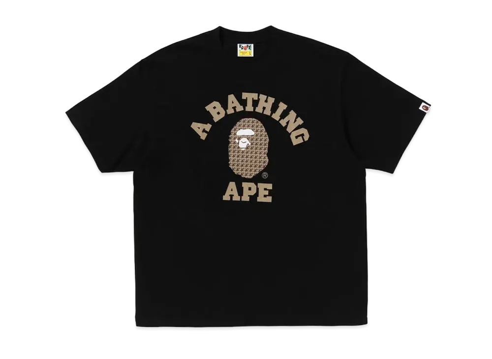 A BATHING APE College Relaxed Fit Tee "Black"