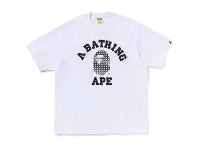 A BATHING APE College Relaxed Fit Tee "White"