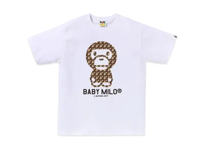 A BATHING APE Baby Milo Tee "White/beige"