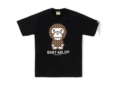 A BATHING APE Baby Milo Tee "Black/beige"