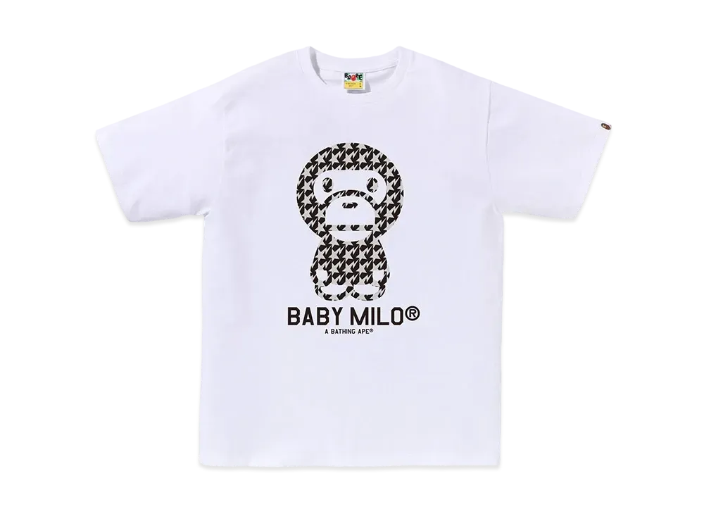 A BATHING APE Baby Milo Tee "White/black"