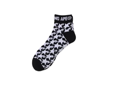 A BATHING APE Jacquard Short Socks "Black"