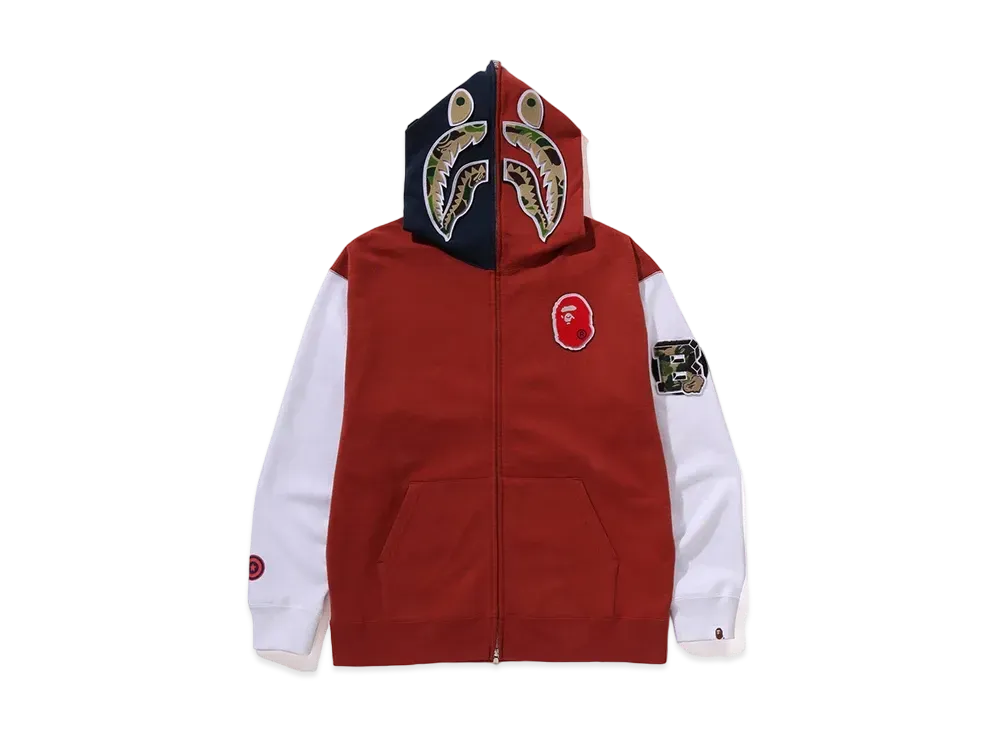 A Bathing Ape シャークデザインM Sセット COLOR CAMO TIGER SHARK WIDE FULL ZIP DOUBLE HOODIE | bape.com