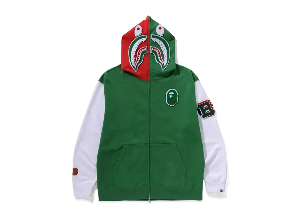 A BATHING APE Shark Full Zip Hoodie ITALY "Multi"
