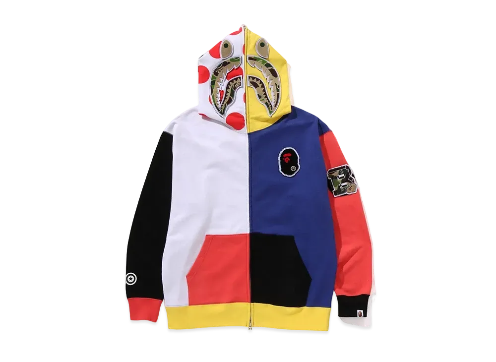 A BATHING APE Shark Full Zip Hoodie JAPAN EX "Multi"