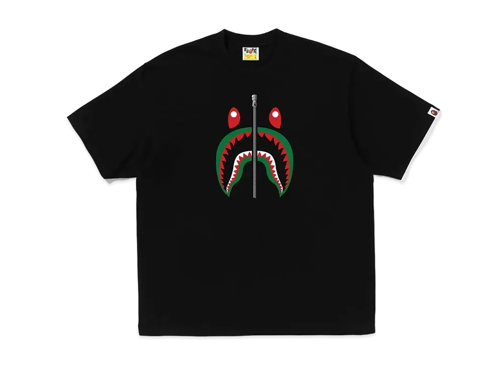 A BATHING APE Shark Tee ITALY "Black"