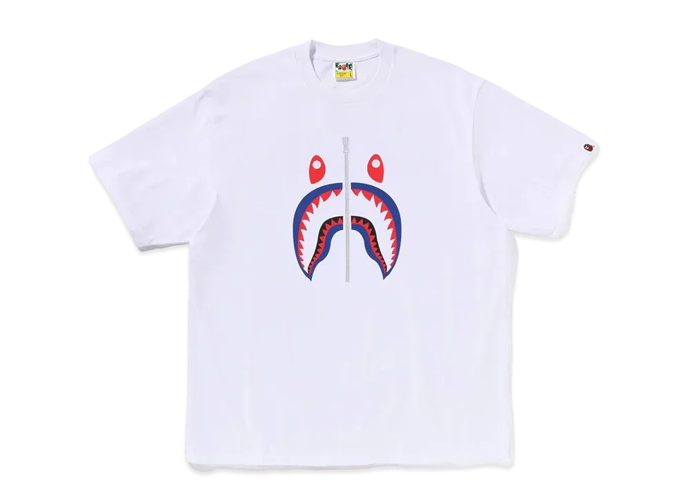 A BATHING APE Shark Tee JAPAN "White"