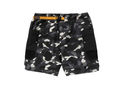 A BATHING APE x GRIP SWANY Camo Fireproof Gear Buggy Shorts "Black"