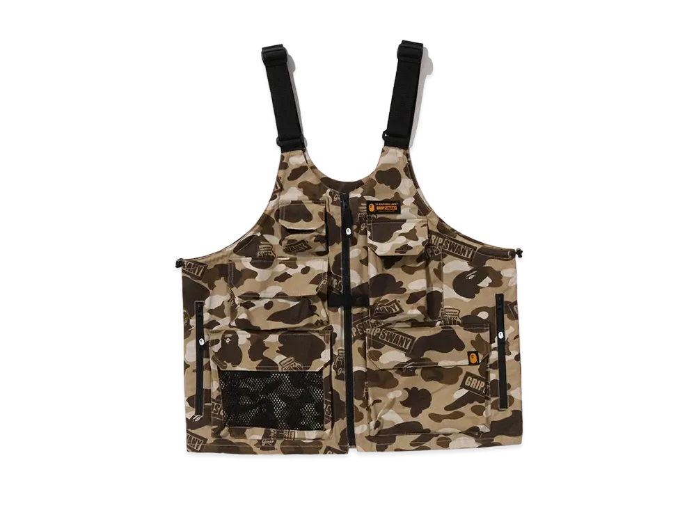 A BATHING APE x GRIP SWANY Camo Fireproof Gear Bag Vest "Beige"