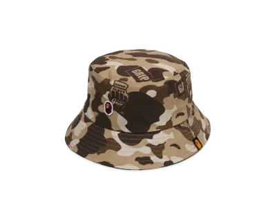 A BATHING APE x GRIP SWANY Camo Fireproof Bucket Hat "Beige"