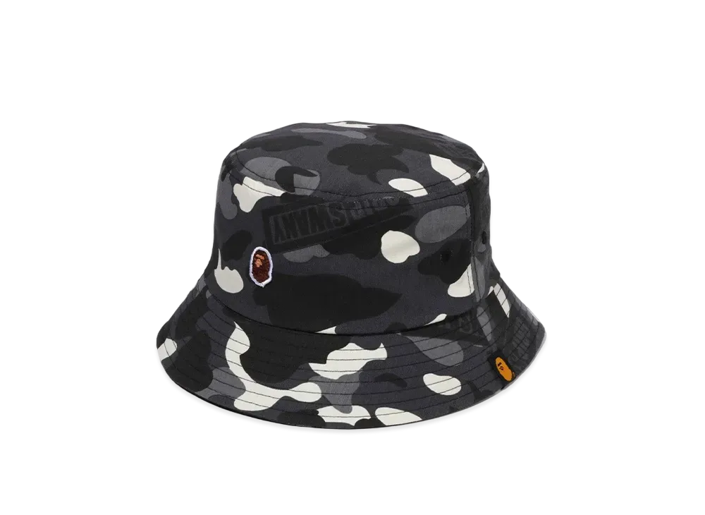 A BATHING APE x GRIP SWANY Camo Fireproof Bucket Hat "Black"