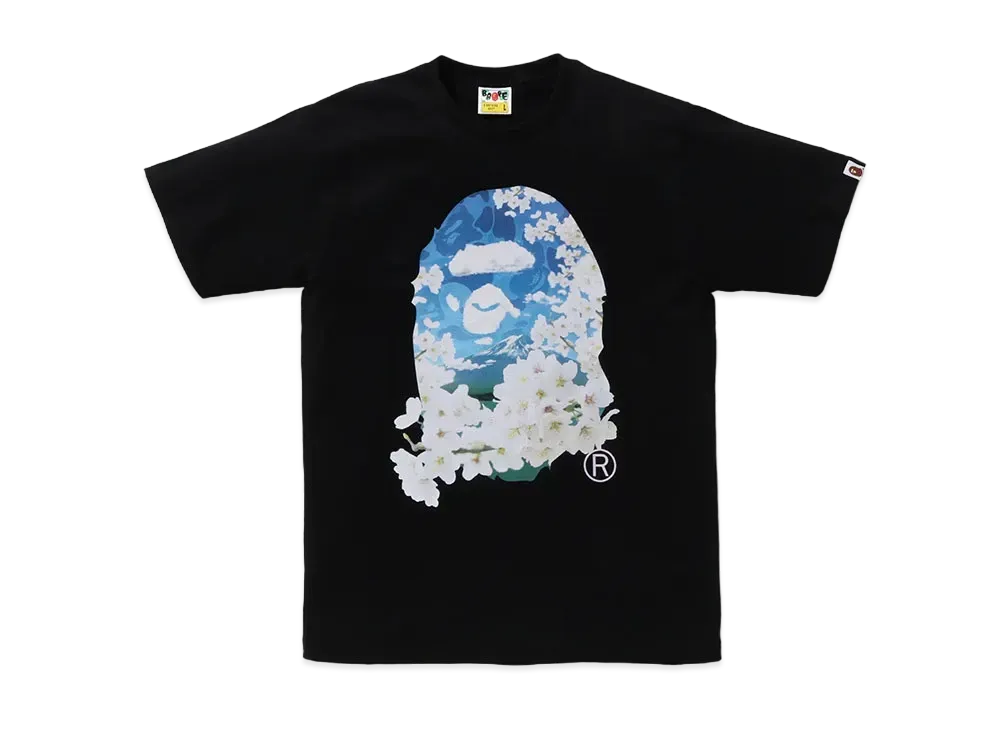 A BATHING APE Sakura College Tee "Black"