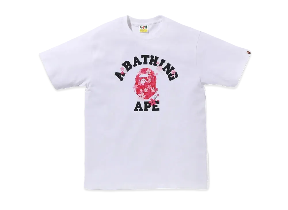 A BATHING APE Sakura College Tee "White"