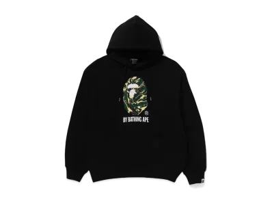 A BATHING APE Marbling Camo By Bathing Ape Relaxed Fit Pullover Hoodie "Black"