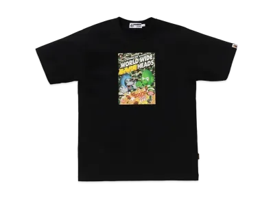 A BATHING APE Heads Flyer Tee "Black"