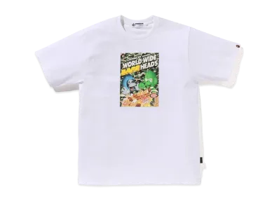 A BATHING APE Heads Flyer Tee "White"
