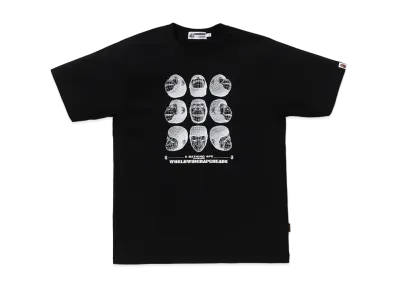 A BATHING APE Polygon Ape Head Tee "Black"