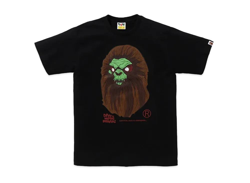 A BATHING APE Horror Mad Face Tee "Black"