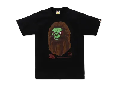 A BATHING APE Horror Mad Face Tee "Black"