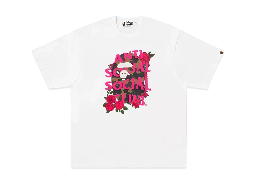 A BATHING APE x ANTI SOCIAL SOCIAL CLUB Assc Tee #1 "White"
