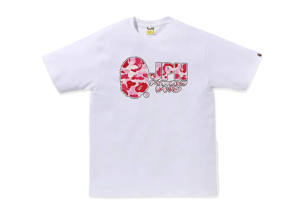 A BATHING APE Abc Camo Jpn Katakana Tee "White"