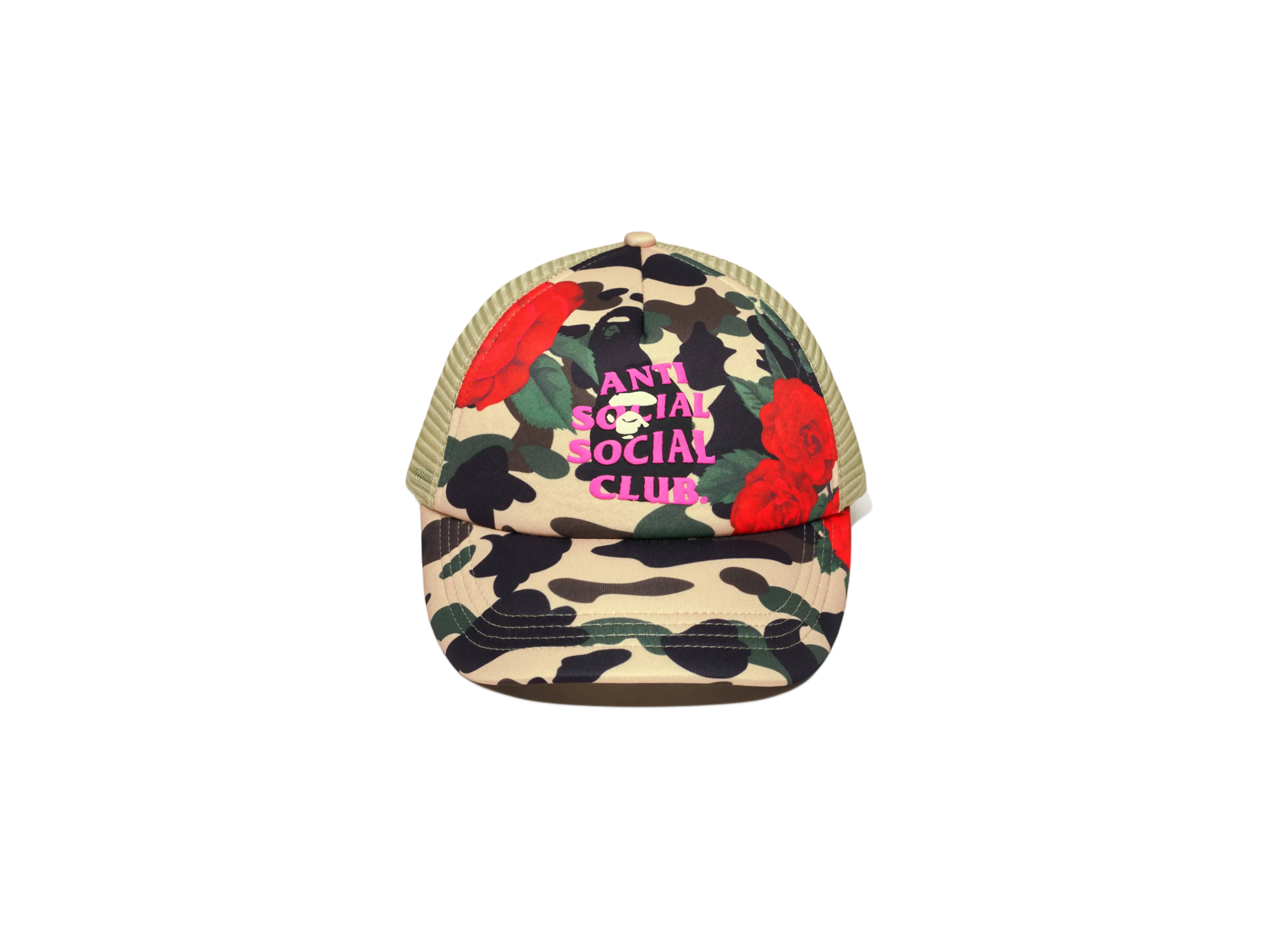 A BATHING APE x ANTI SOCIAL SOCIAL CLUB Assc Mesh Cap "Yellow"