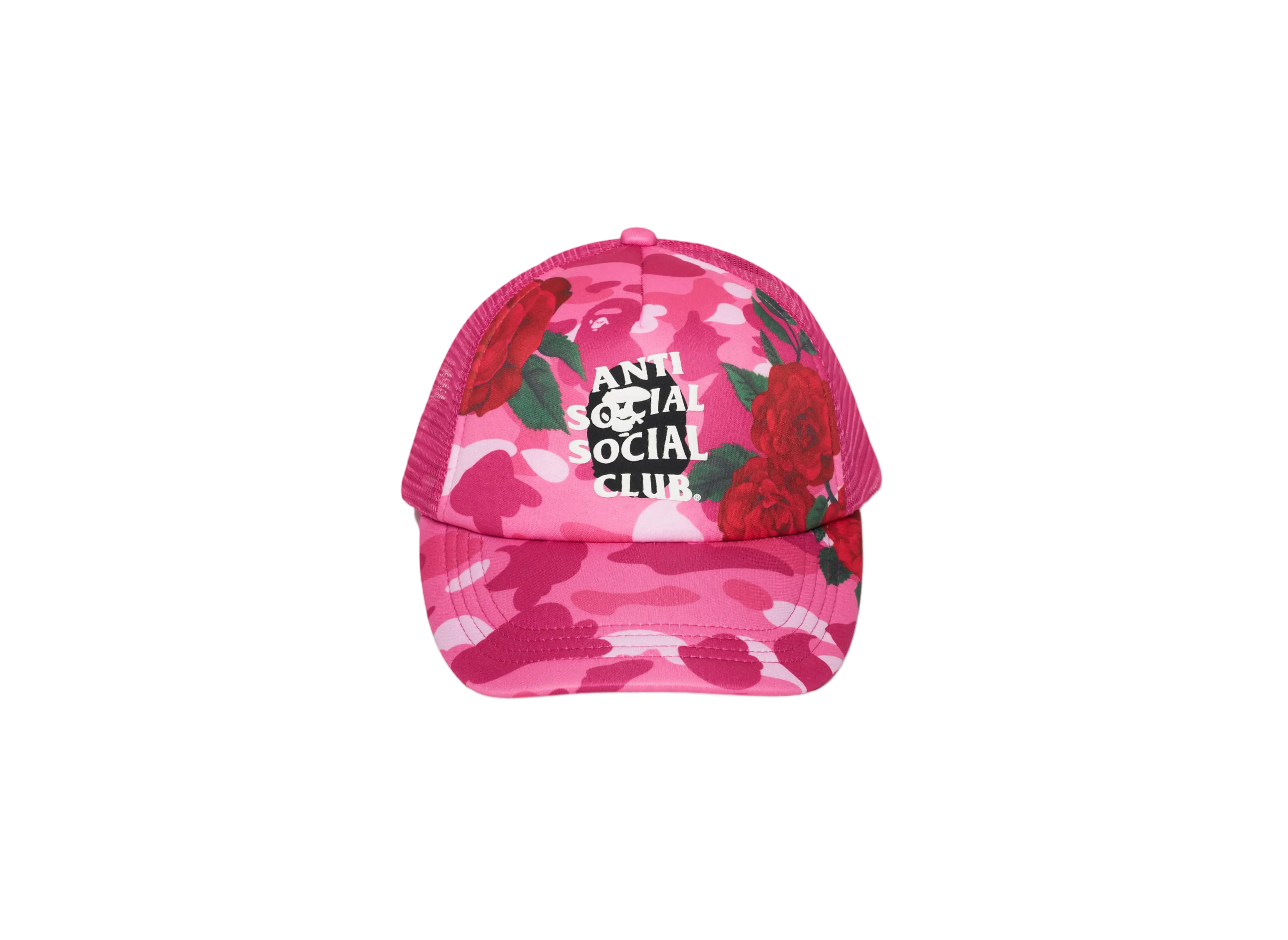 A BATHING APE x ANTI SOCIAL SOCIAL CLUB Assc Mesh Cap "Pink"