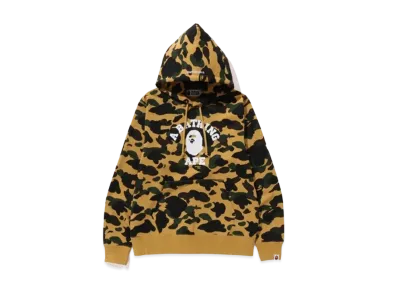 A BATHING APE 1St Camo College Pullover Hoodie "Yellow"