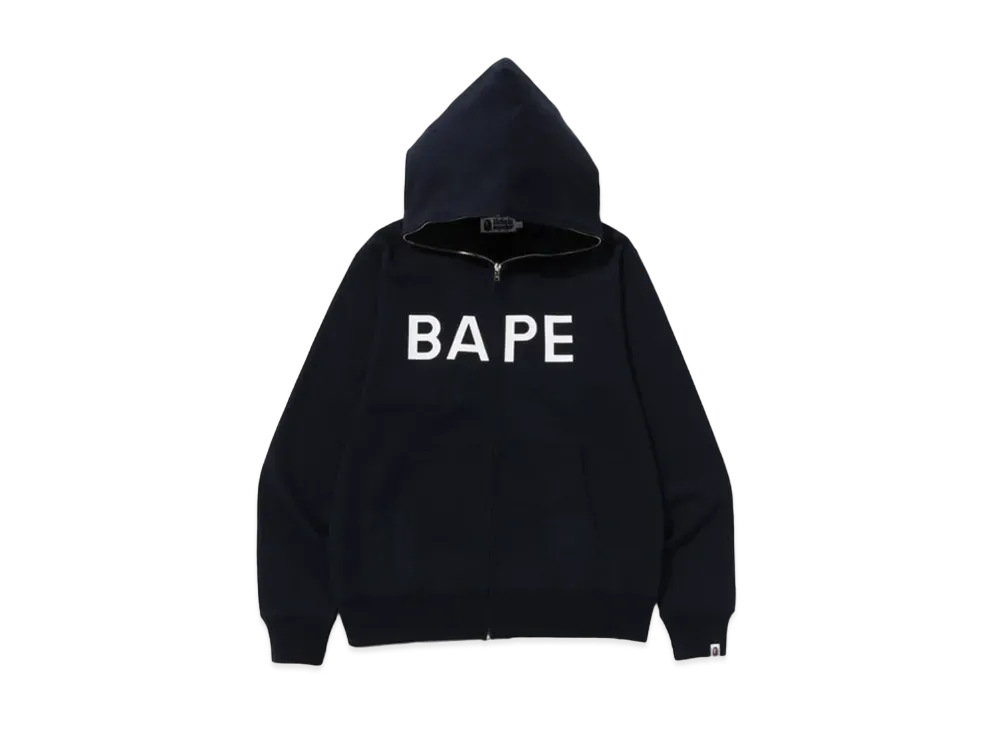 A BATHING APE Bape Full Zip Hoodie M "Navy"