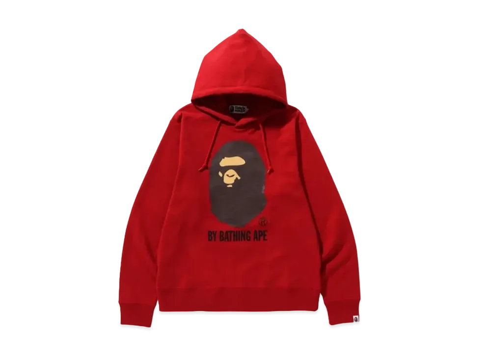 A BATHING APE By Bathing Ape Relaxed Pullover Hoodie M "Red"